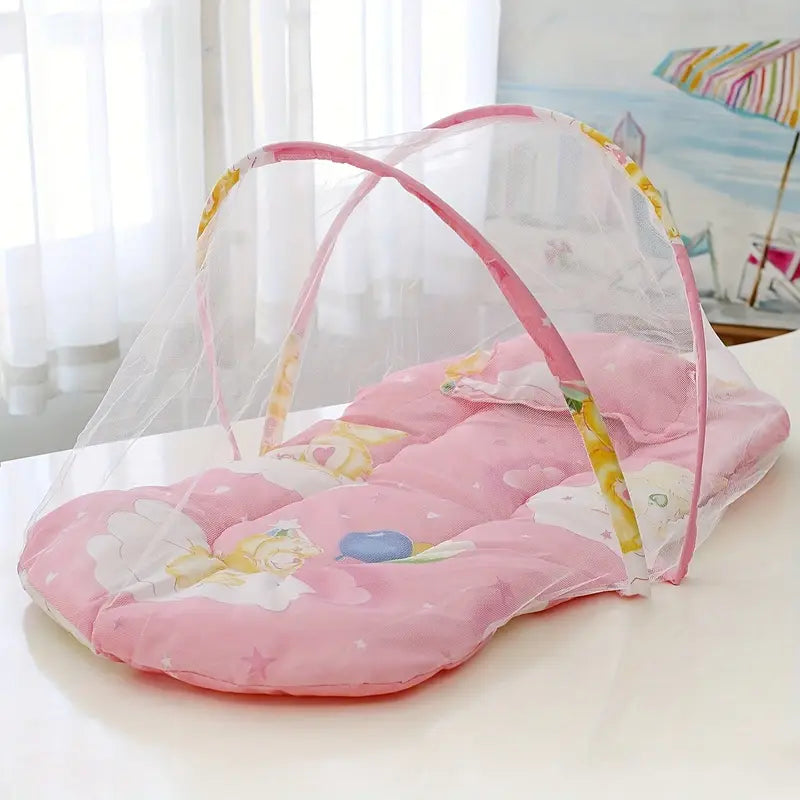Matelas Bébé Confort avec Moustiquaire – Tapis de Sommeil Douillet pour Chambre Bébé