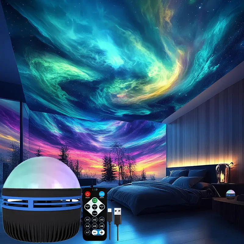 Projecteur Galaxy LED avec Télécommande – Effets Célestes et Multicolores pour Ambiance Nocturne Magique