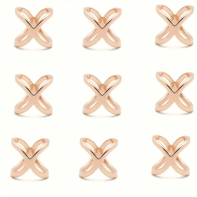 Anneaux décoratifs dorés pour foulard – Accessoires élégants pour écharpes et châles femme