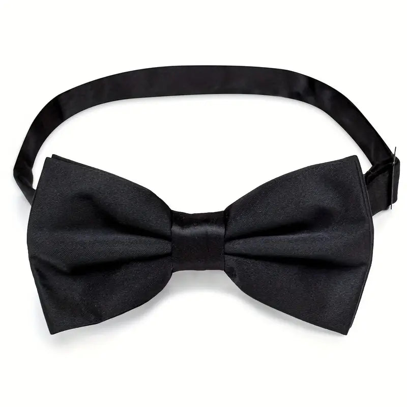 Nœud papillon noir classique réglable – Accessoire élégant pour costume homme et soirées habillées