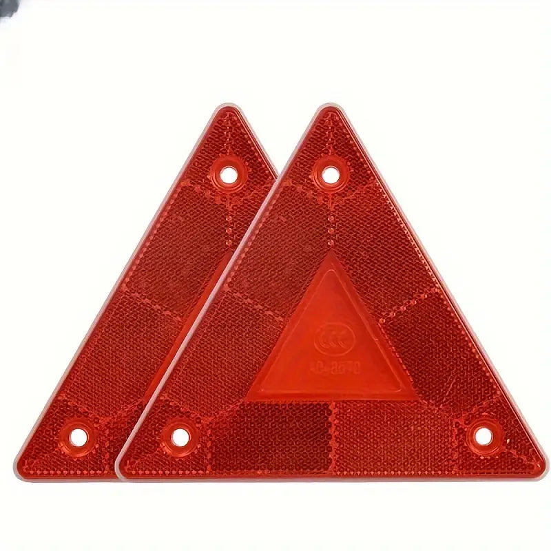 Triangle Réflecteur de Sécurité Rouge – Signalisation Haute Visibilité pour Prévention des Accidents