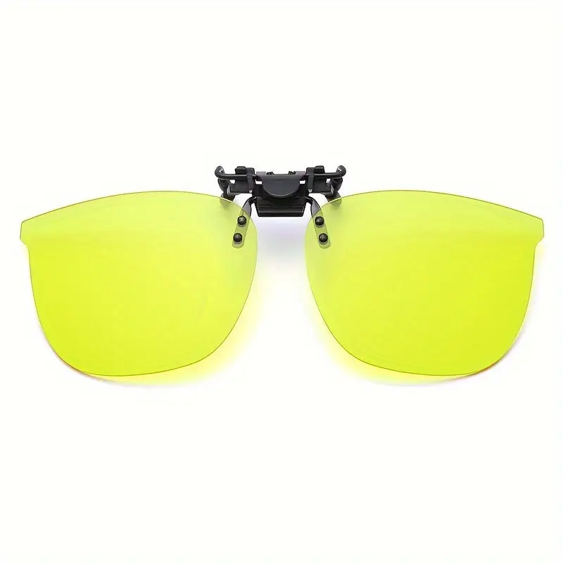 Clip lunettes de nuit homme – Verres jaunes anti-éblouissement pour conduite et vision claire