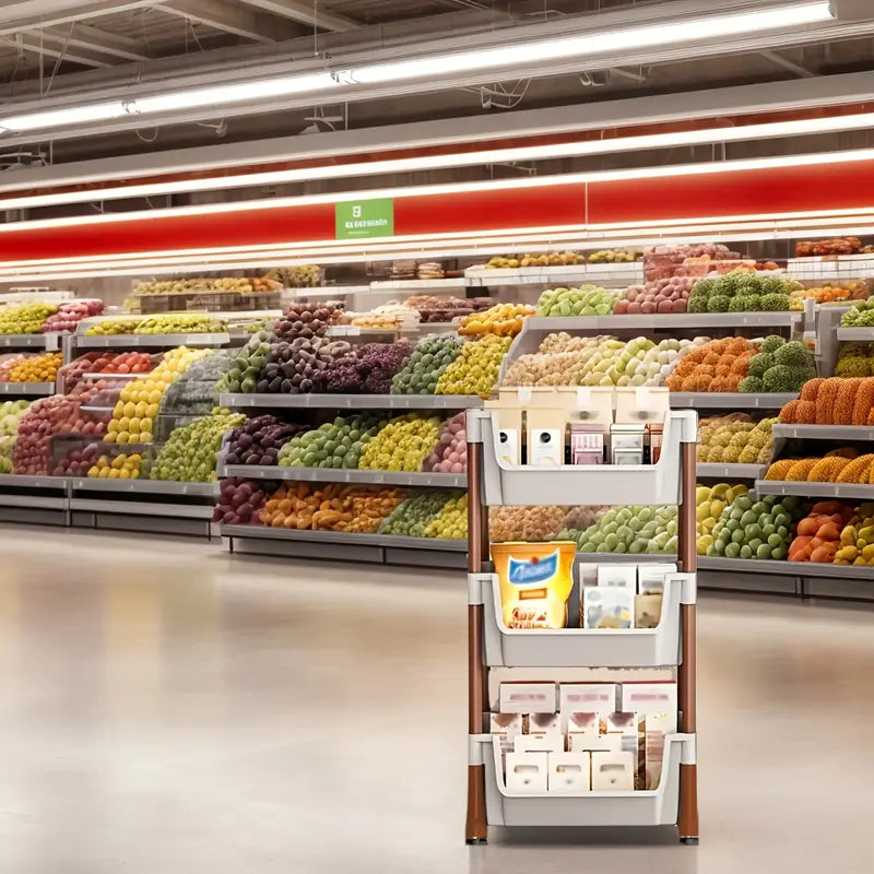 Étagère de rangement mobile à roulettes – Chariot modulable en plastique pour livres, fournitures et jouets