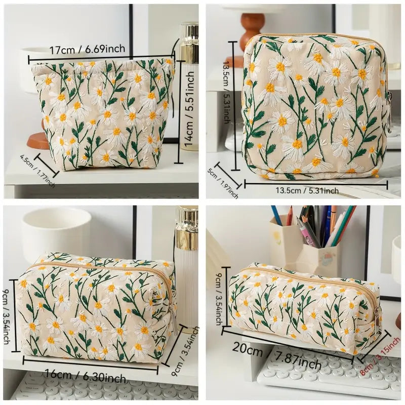 Trousse de toilette fleurie Pochette maquillage élégante et pratique