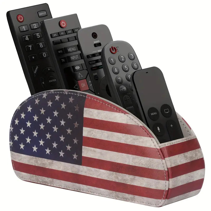 Organisateur télécommandes en simili cuir – Boîte de rangement élégante pour salon