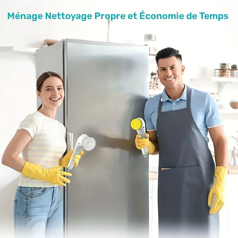 Brosse Électrique de Nettoyage Multifonction – Idéale pour Chaussures, Sols et Surfaces Tenaces