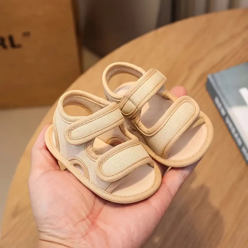 Sandales bébé garçon en tissu respirant – Chaussures d’été légères avec scratch