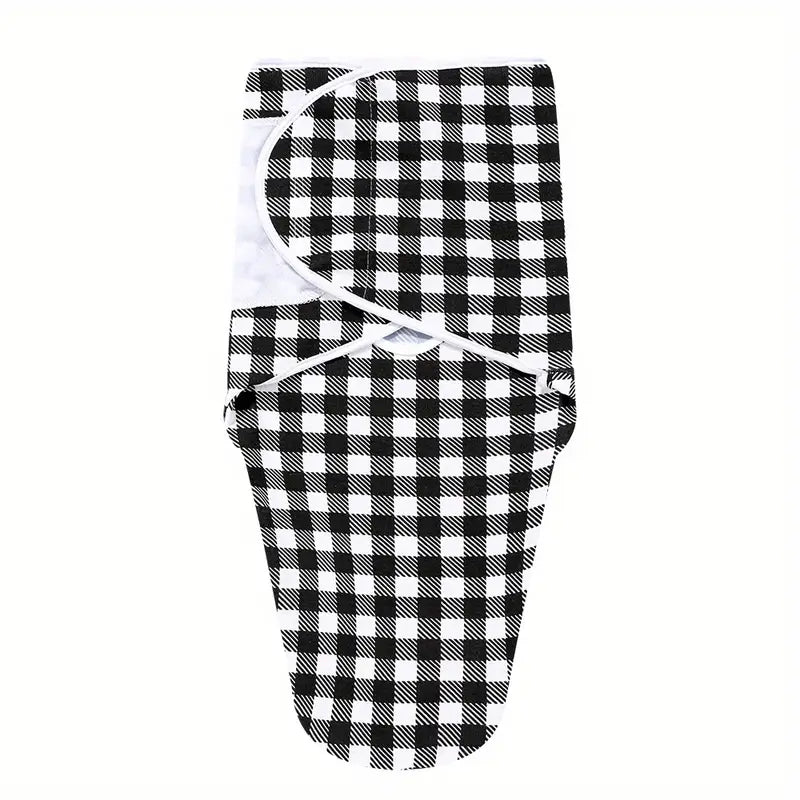 Couverture emmaillotage bébé à carreaux – Nid d’ange doux et pratique pour l’équipement de voyage bébé
