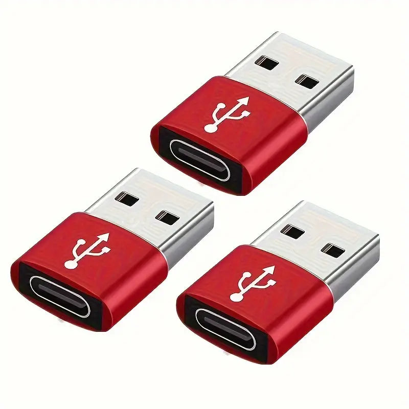 Lot de 2/3 Adaptateurs USB-C vers USB-A – Connecteurs Rapides pour Charge et Transfert de Données