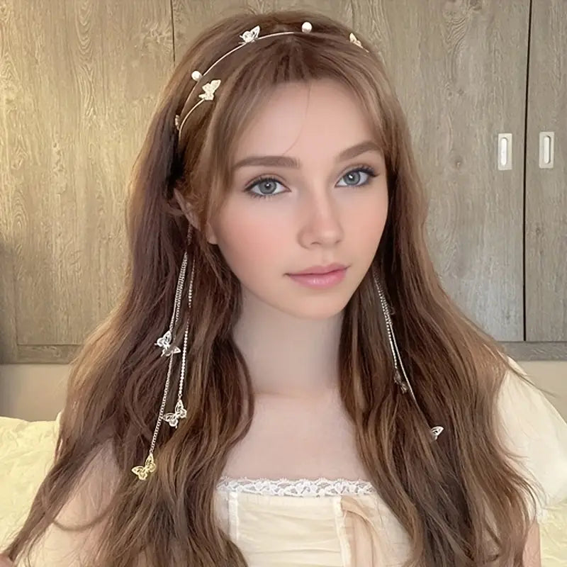 Diadème papillon femme avec strass – Accessoire de costume élégant pour soirée, mariage et cosplay