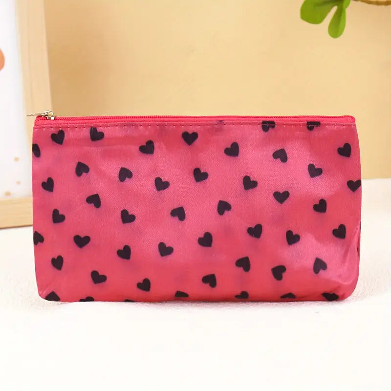 Trousse de maquillage colorée en tissu imperméable Pochette cosmétique légère et tendance