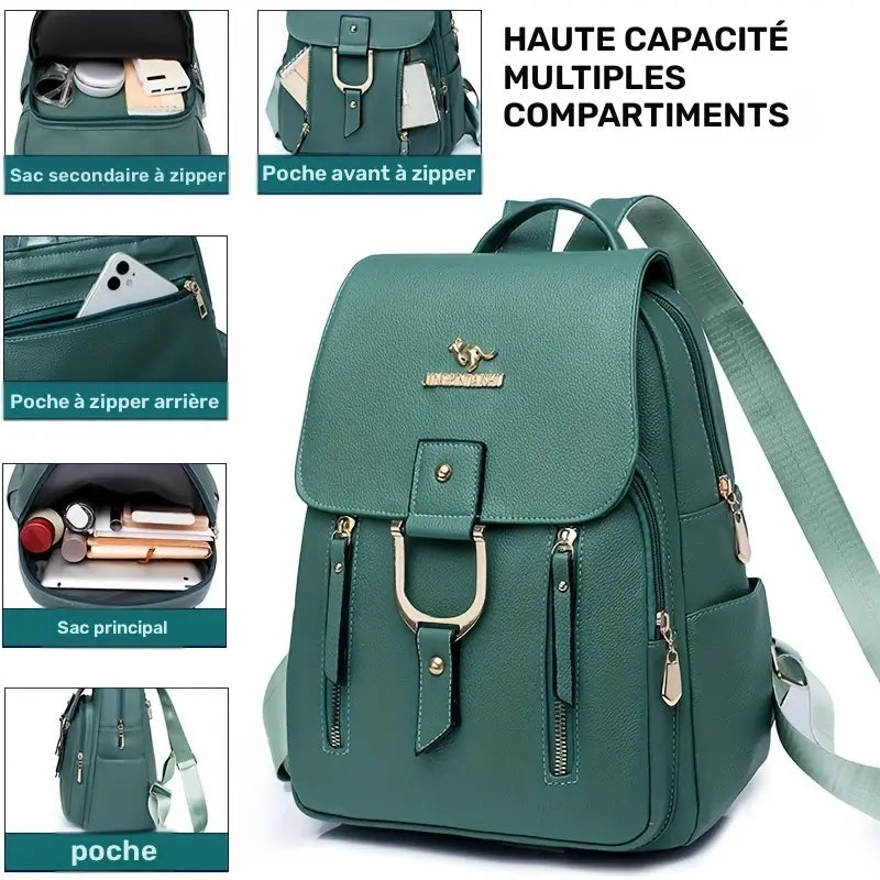 Sac à dos décontracté femme – Élégant, en simili cuir, pratique et tendance