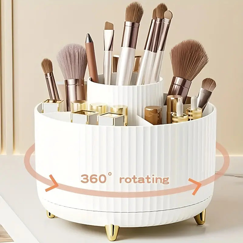 Organiseur Rotatif Multifonction – Boîte de Rangement à Compartiments pour Maquillage, Stylos et Accessoires