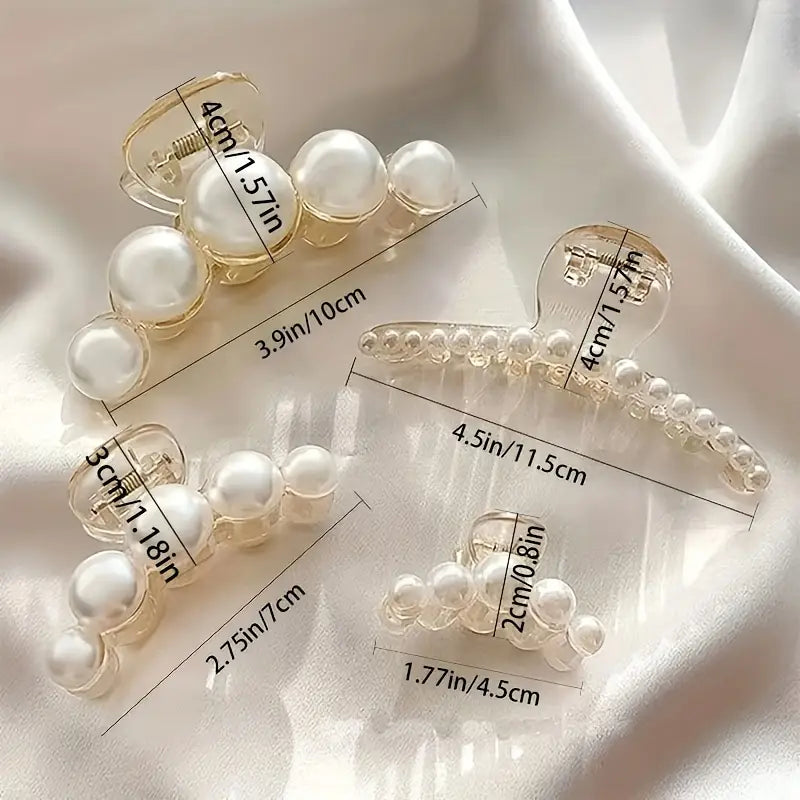 Pinces à Cheveux avec Perles – Accessoires Élégants et Féminins pour Chignons, Coiffures de Mariage