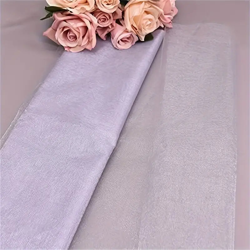 Tulle organza jaune fluo pour emballage cadeau – Rouleau tissu décoratif transparent pour artisanat, bouquets et événements