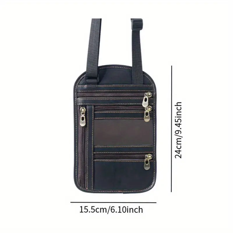 Protège passeport et portefeuille de voyage  Multi-compartiments, cuir synthétique, format compact