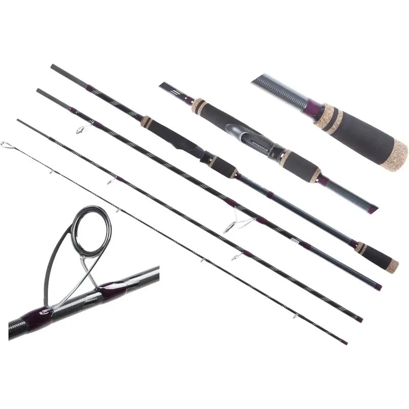 Canne à pêche télescopique en carbone – Canne légère et résistante pour pêche en mer et en rivière