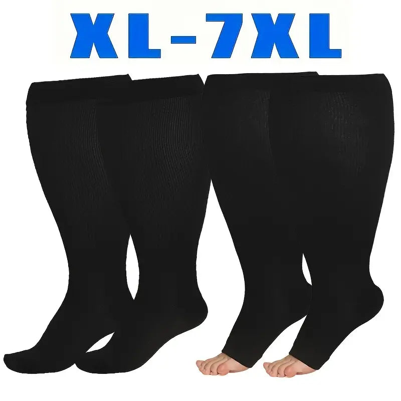 Chaussettes hautes de compression homme grandes tailles XL-7XL – Confort et maintien circulatoire