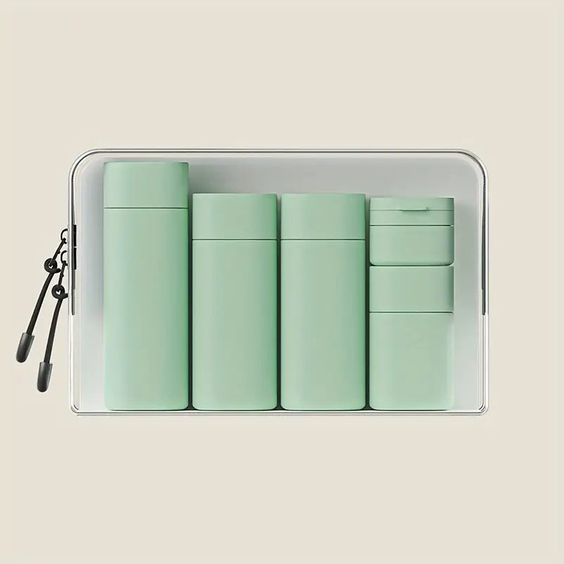 Kit pots de toilette bébé – Flacons rechargeables et boîtes de rangement portables en trousse de voyage