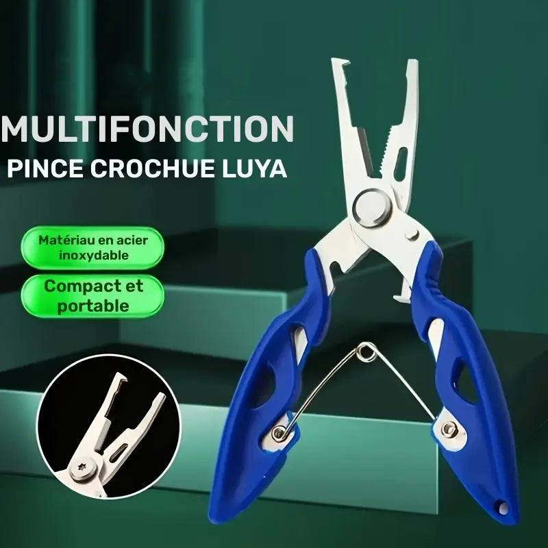 Pince multifonction de pêche en acier inoxydable – Coupe-fil, anneaux et hameçons