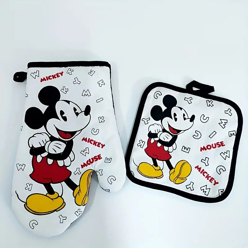 Lot de 2 gants de cuisine Disney Minnie Mouse avec manique assortie