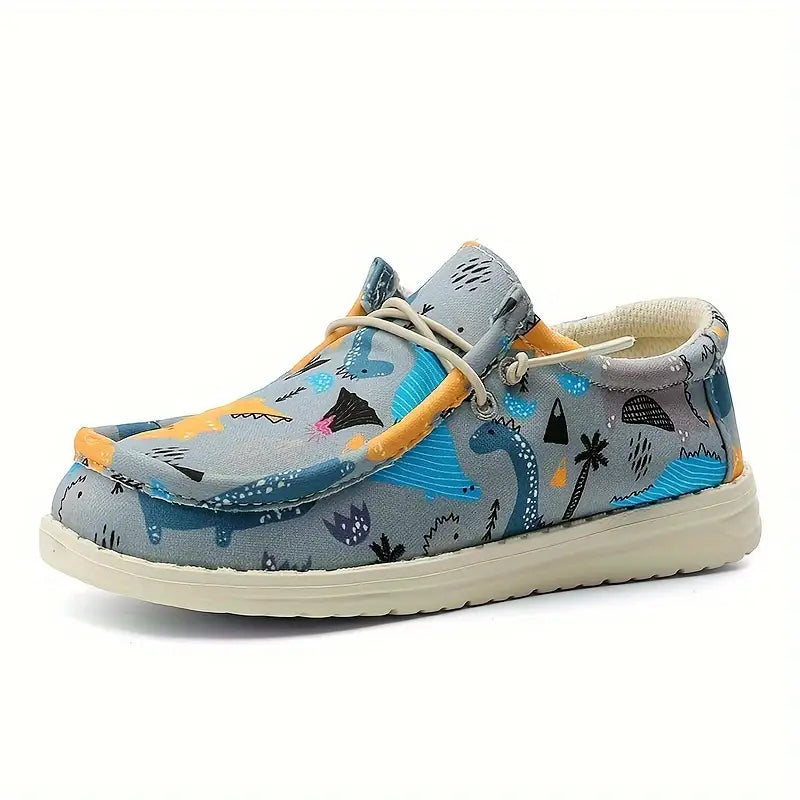 Mocassins garçon roses sans lacets – Chaussures légères imprimé licorne coloré