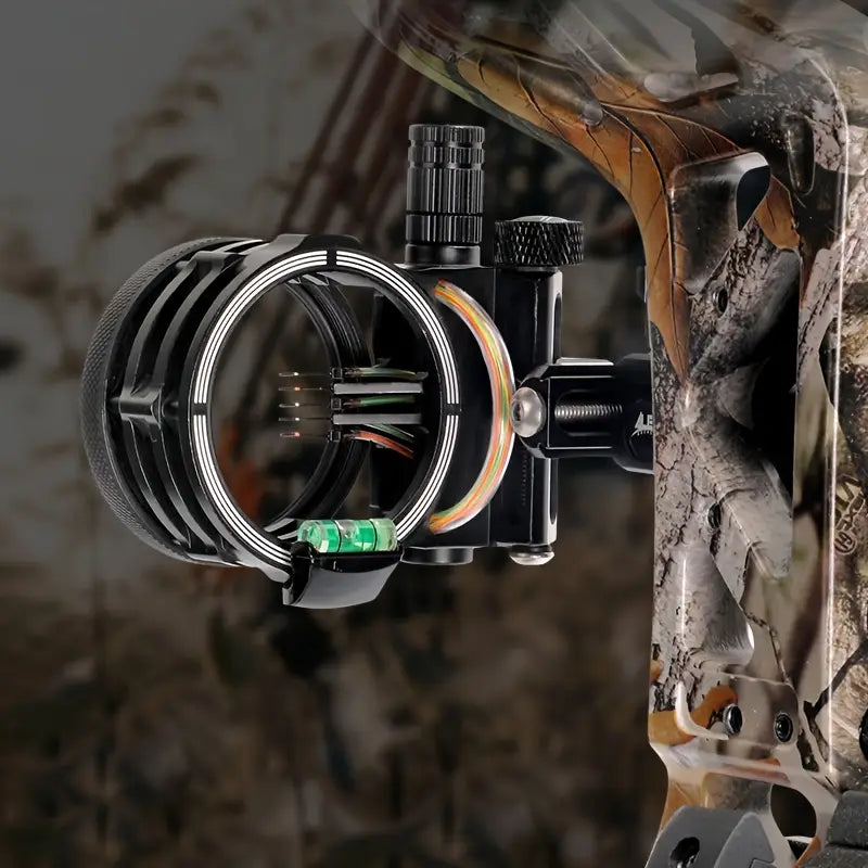 Viseur de tir à l’arc réglable avec fibre optique – Accessoire de précision pour arc de chasse et tir sportif