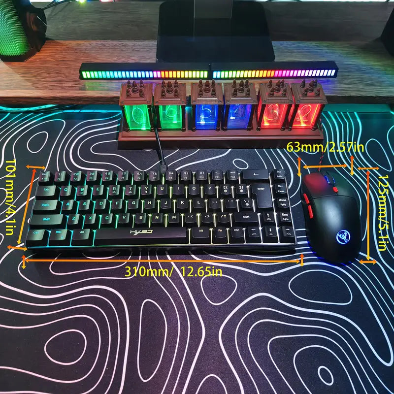 Clavier Gaming Mécanique Rétroéclairé + Souris Filaire LED – Kit Gamer Haute Performance