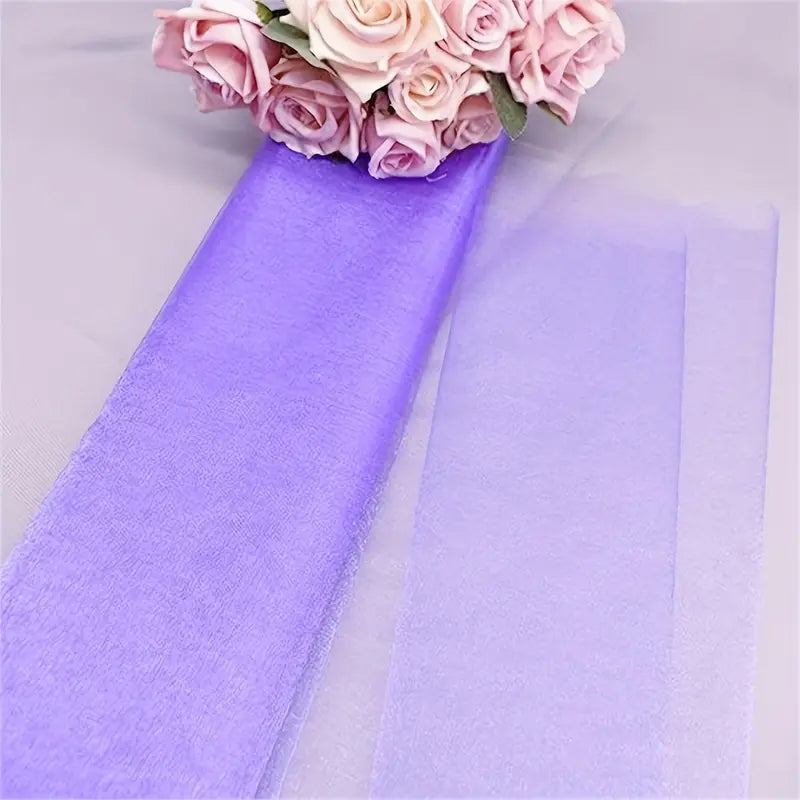 Tulle organza jaune fluo pour emballage cadeau – Rouleau tissu décoratif transparent pour artisanat, bouquets et événements