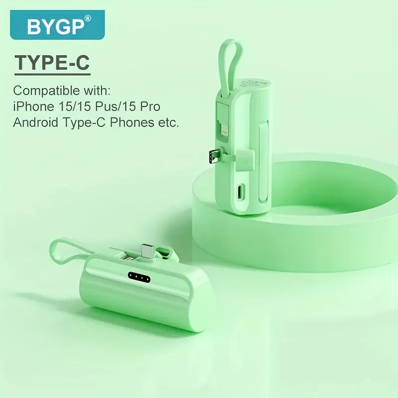 Mini Power Bank 5000mAh – Batterie Externe Compacte avec Charge Rapide et Prise en Main Facile