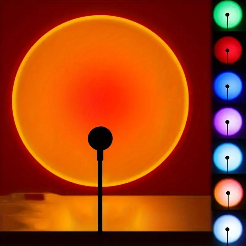 Lampe LED Projecteur Atmosphère Multicolore – Éclairage Ambiance Décoratif RGB pour Chambre, Salon et Soirées