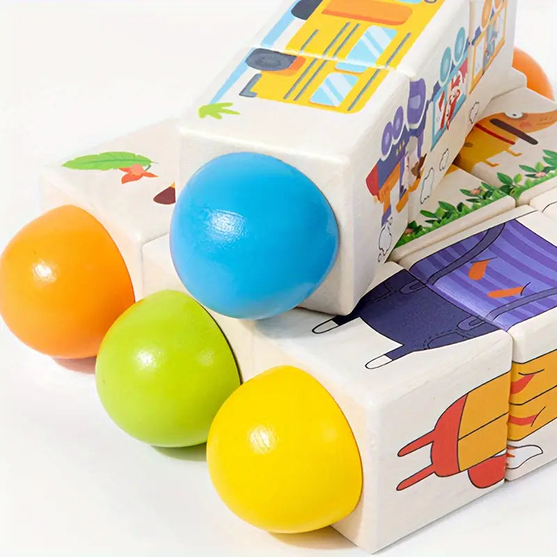 Jeu Éducatif de Rotation Animaux – Puzzle Montessori pour Enfants – Développement de la Logique et Coordination Œil-Main