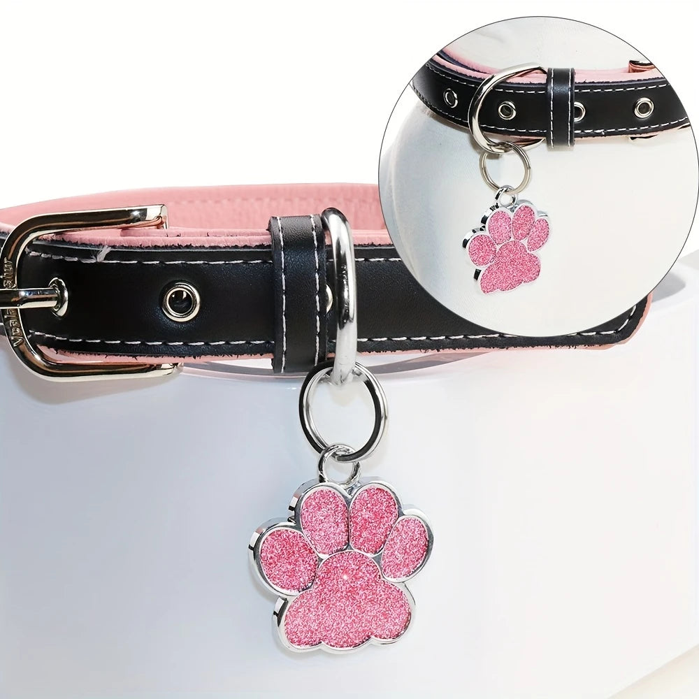 Médaille personnalisée en forme de patte – Identifiant chic et sécurisé pour animaux de compagnie