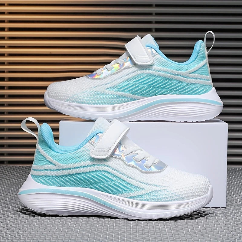 Baskets Enfant Légères et Respirantes – Chaussures de Sport avec Scratch & Lacets