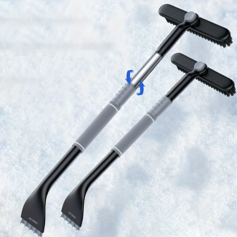 Brosse à Neige Rotative pour Voiture et Toit – Manche Ergonomique et Tête Pivotante 180°