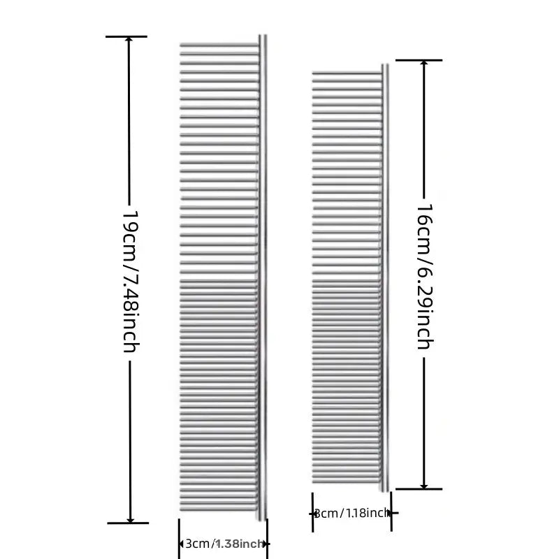Peigne Métallique Double Dents pour Chiens et Chats – Antistatique, Démêlant et Précis