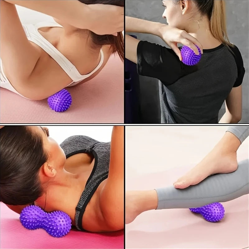 Balle de Massage en Forme de Cacahuète – Accessoire de Réflexologie et Récupération Musculaire pour Yoga et Fitness