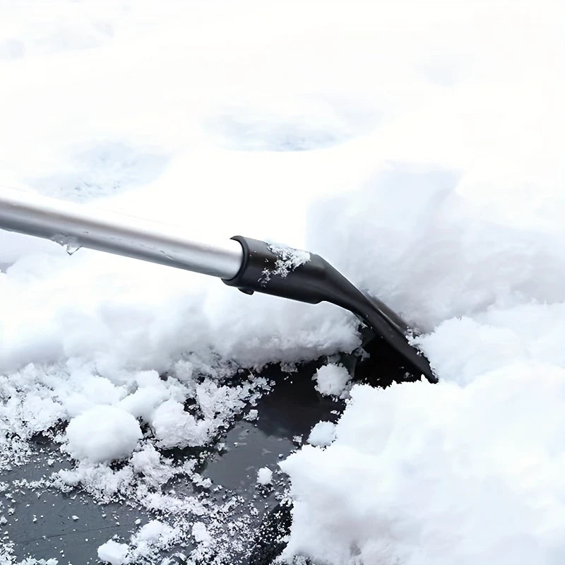 Brosse et Grattoir à Neige pour Voiture – Manche Long Aluminium, Idéal pour Pare-Brise et Vitres