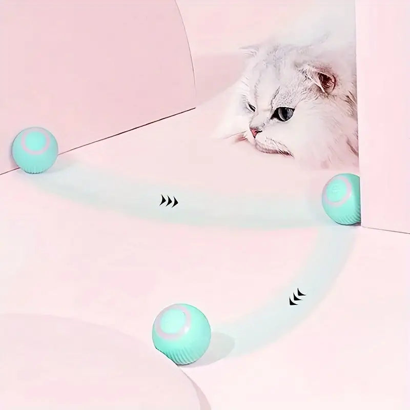 Balle Interactive pour Chat – Jouet Électronique Automatique pour Petits Animaux Actifs
