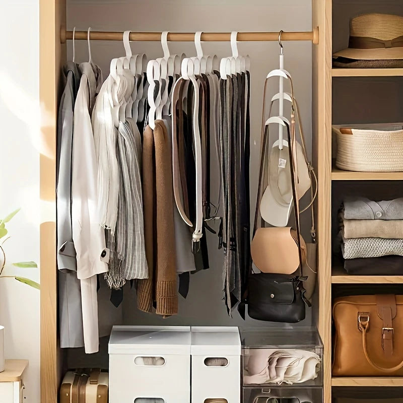 Cintre Vertical 5 Niveaux pour Sacs à Main – Rangement Compact et Antidérapant pour Penderie ou Dressing