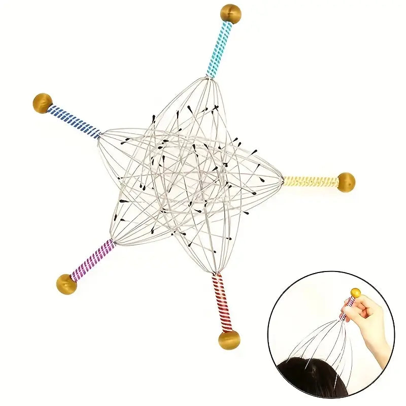 Gratte-Tête Relaxant en Métal – Stimulateur de Cuir Chevelu pour Massage Antistress et Détente Immédiate