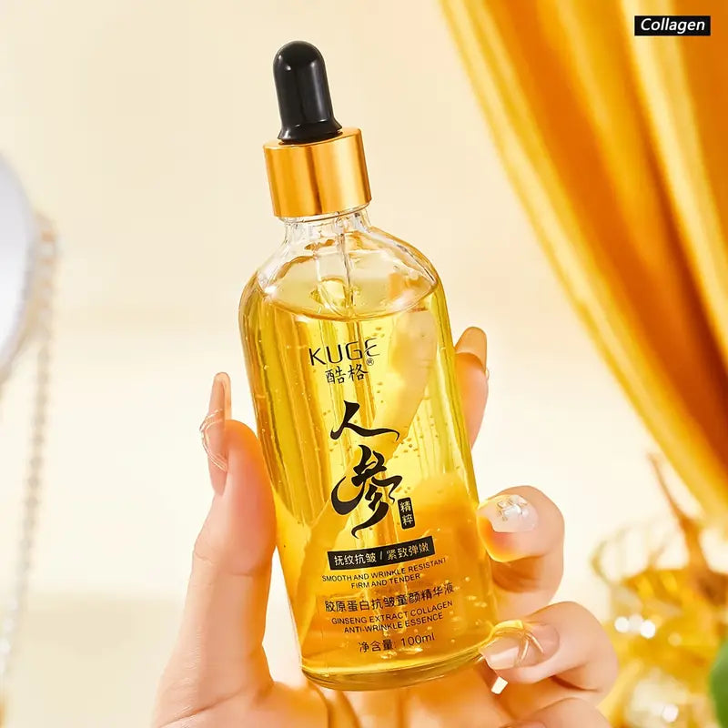 Sérum Visage au Ginseng et Collagène – Éclat Naturel, Anti-Âge & Hydratation Profonde (100 ml)