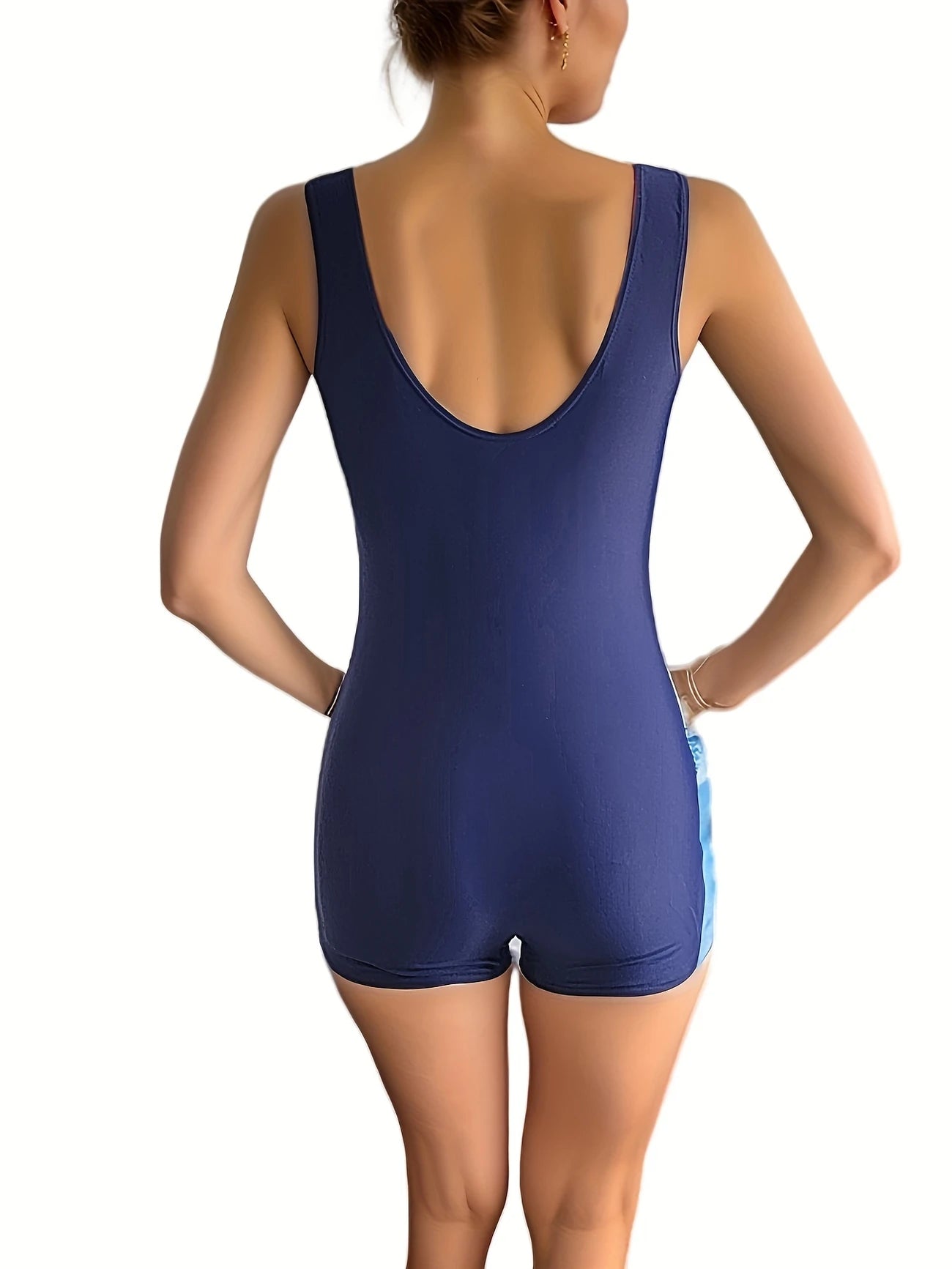 Maillot de Bain Rashguard Femme – Motif Géométrique Coloré, Manches Longues et Confortable