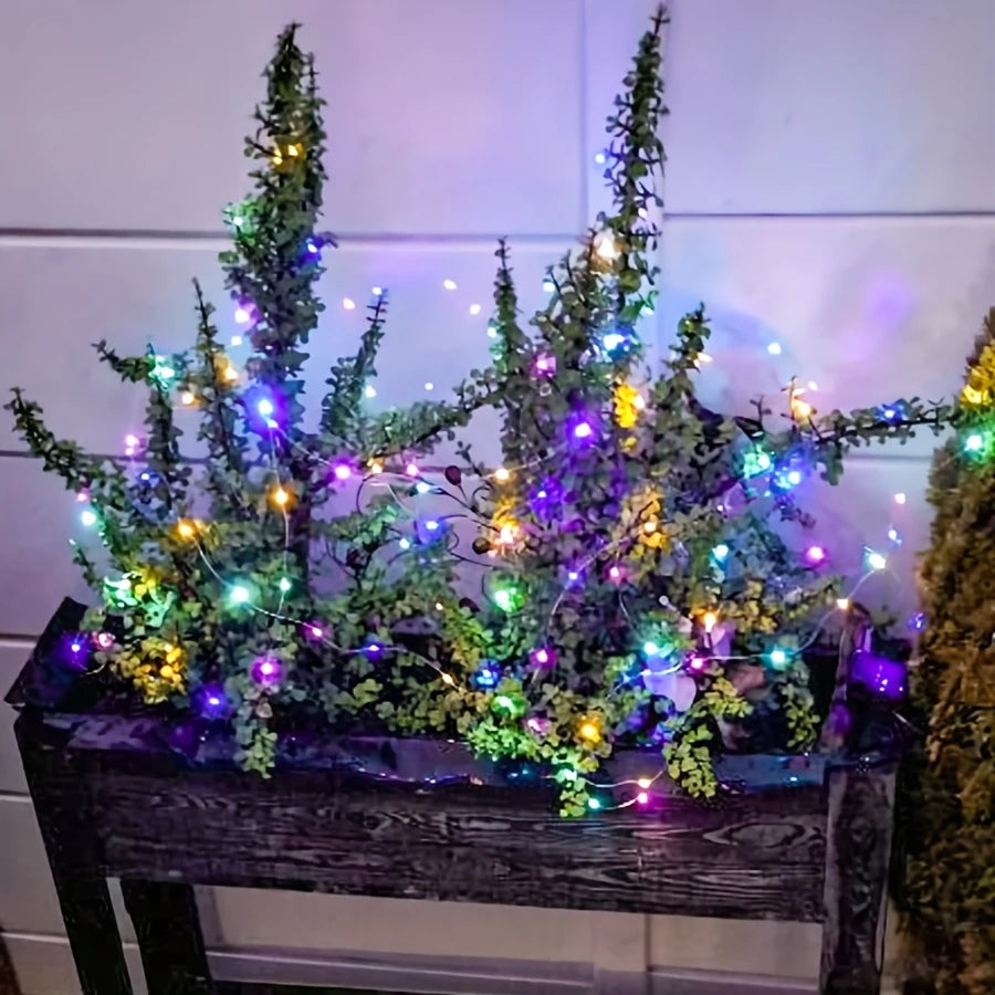 Guirlande LED Solaire Intelligente – Éclairage Ambiance Terrasse & Balcon avec Détection Automatique