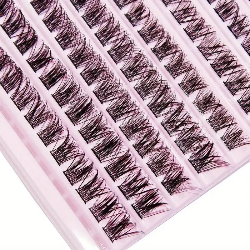 Faux Cils en Touffes Volume Naturel – Extension Individuelle Facile à Poser pour un Regard Intense et Élégant – Lot Professionnel Réutilisable