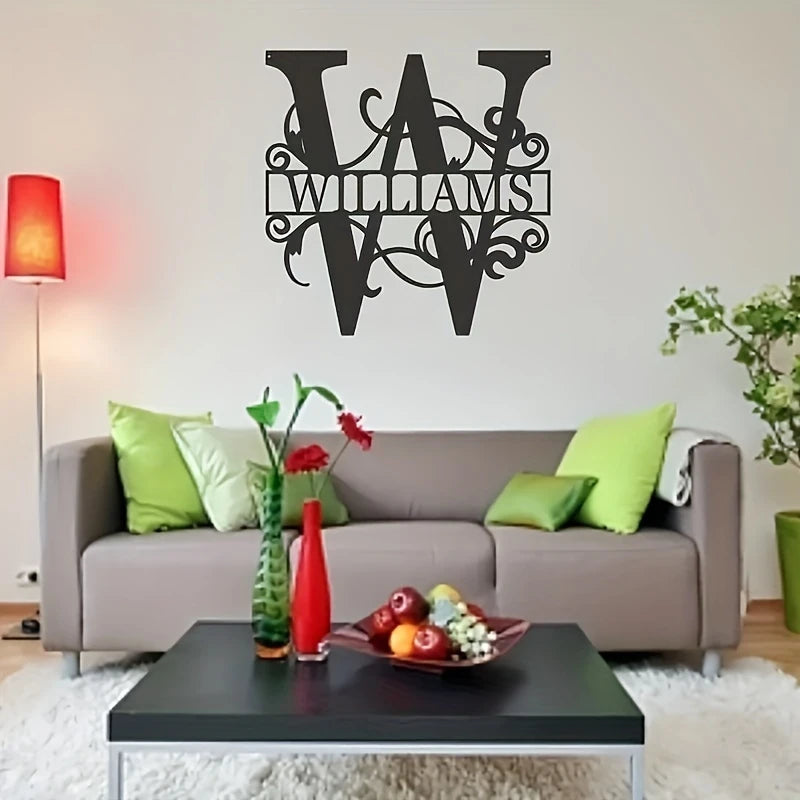 Lettre murale personnalisée en métal – Décoration prénom ou initiale pour bureau ou maison