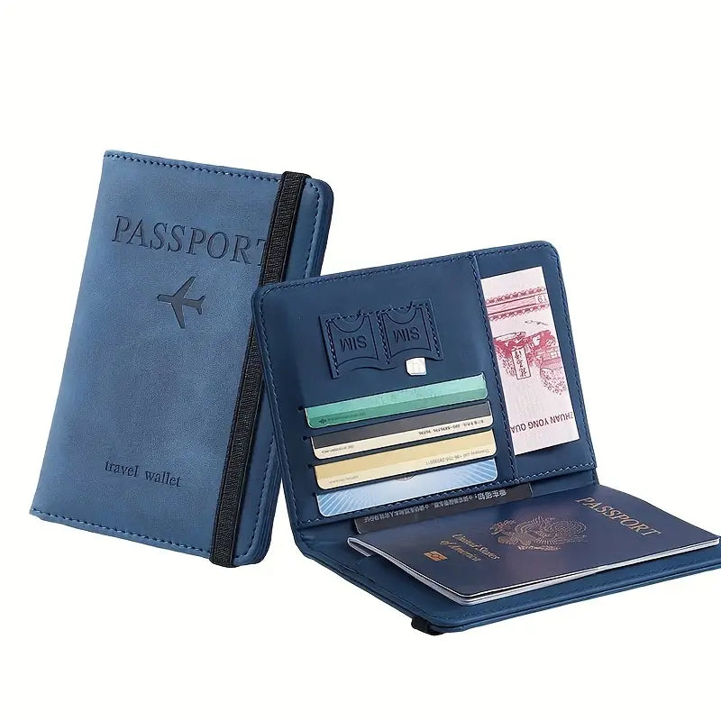 Porte-Passeport et Porte-Cartes de Voyage – Étui Organisateur Multifonction avec Rangement SIM et Billets