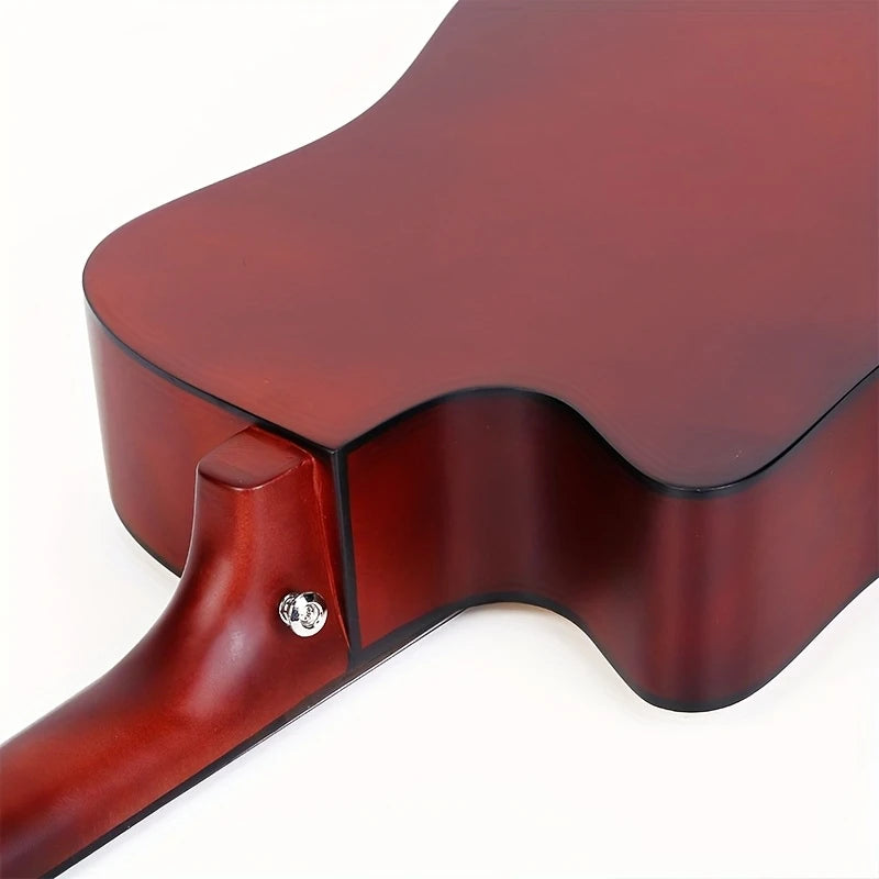 Guitare acoustique 6 cordes + pack complet débutant – Housse, capodastre, cordes, médiators inclus