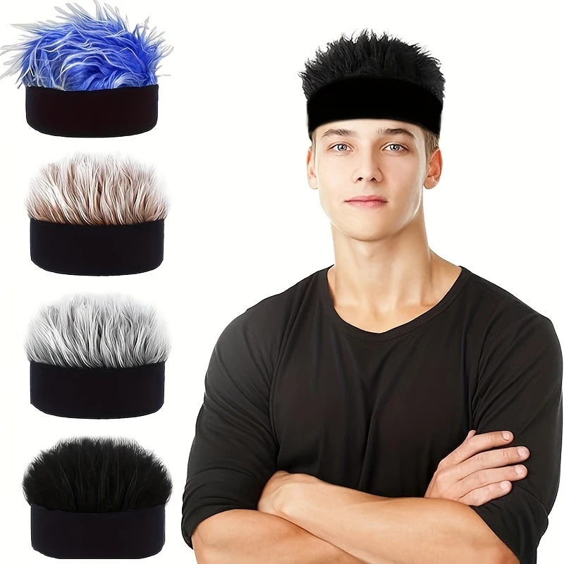 Perruque Bandeau Homme Cheveux Ébouriffés – Look Naturel Effet Volume pour Style Original & Fun