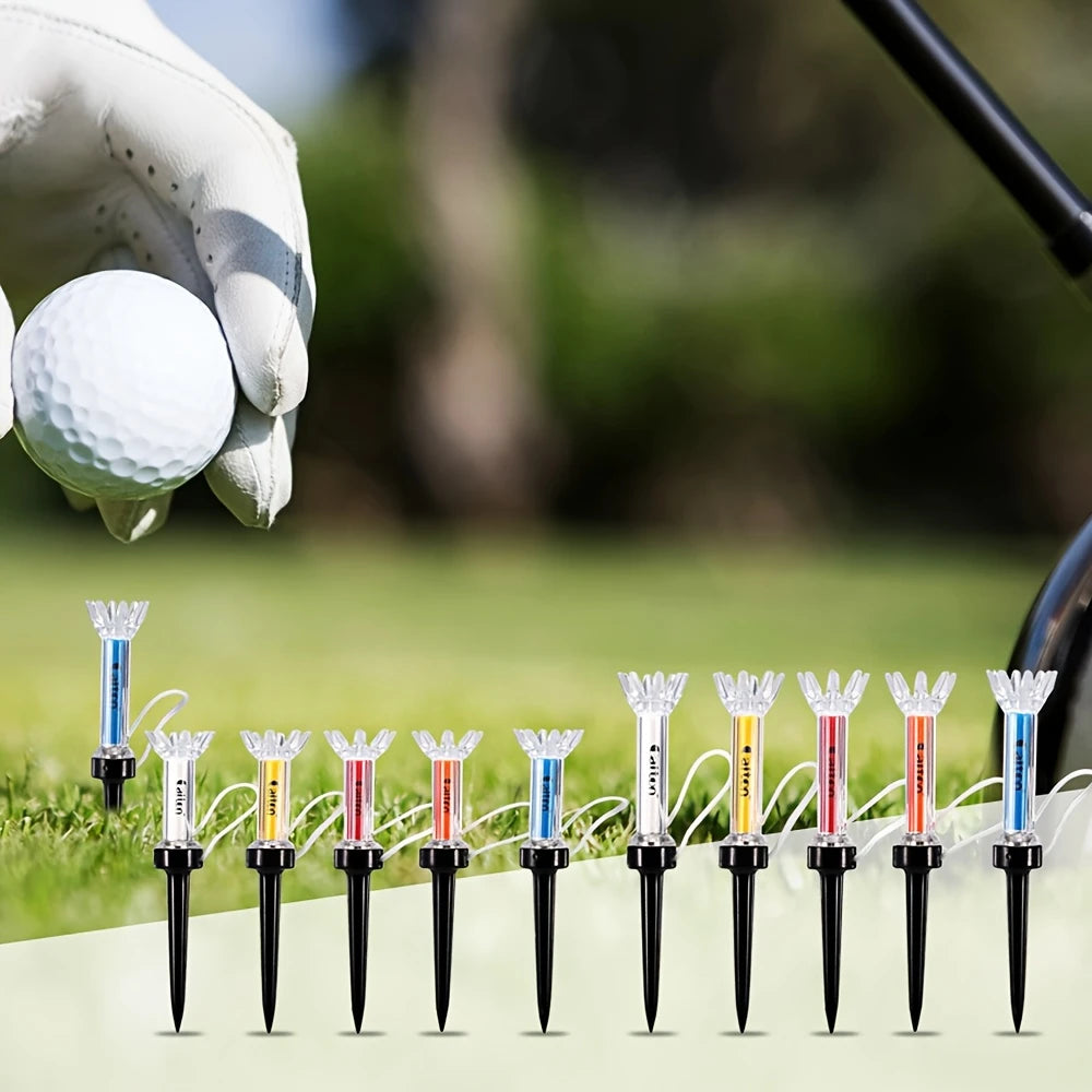 Lot de 5 Tees de Golf Rétractables avec Cordon – Résistants et Colorés pour Entraînement & Parcours